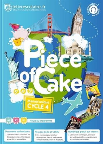 Download Anglais Cycle 4 (5e 4e 3e) Piece of Cake : Manuel élève PDF