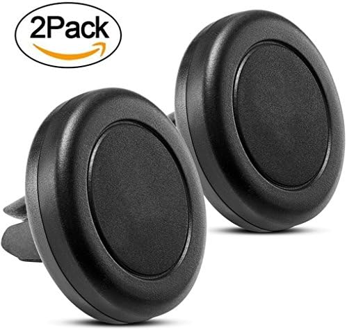 Car Phone Mount, TOPBIN Strong Magnet Universal Air Vent Car Mount Phone Holder [2 PACK] for iPhone X,8/7/6/6s Plus, Galaxy S9/S9+/S8/S8+ and ALL Other Smartphones, With 4 PACK Metal Plates (Black)