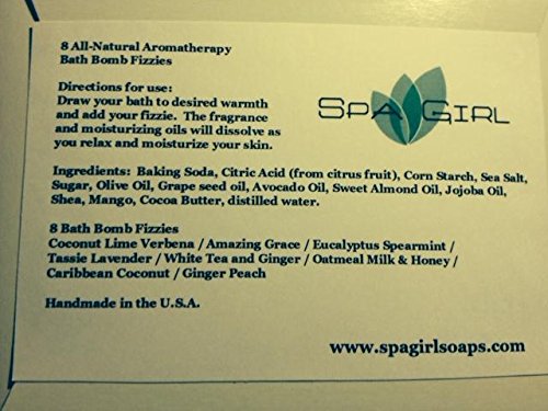 Gift Set 4 Fruity bath bomb fizzies, large, ultra-moisturizing,