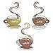 Super Z Outlet Coffee House Mug Cups Latte Java Mocha 3D Metal Wall Art Sculpture for Home Kitchen Decoration, Gifts, Restaurants