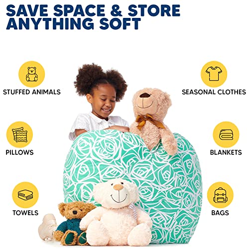 Stuffed Animal Storage Bean Bag Toy Storage Organizer and Bean Bag