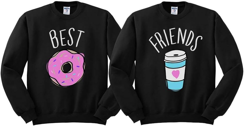 Best Friends Donut Coffee Duo Sweatshirt Unisex