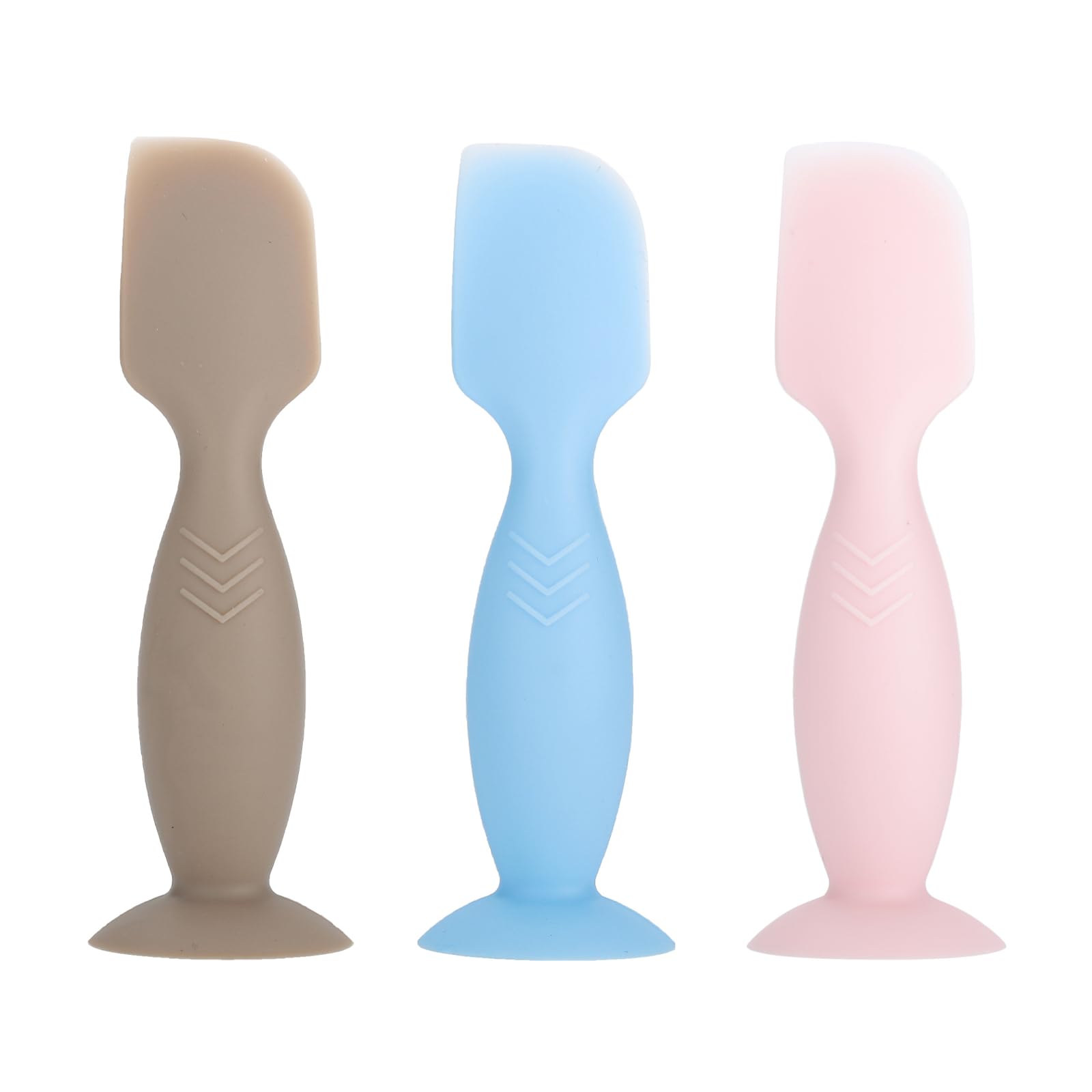 3Pcs Ergonomic Handle Gentle Silicone Applicator Soft Cream Spatula Applicator Newborn Babies Diaper Cream Spatula for Baby Registry Baby Shower Gifts