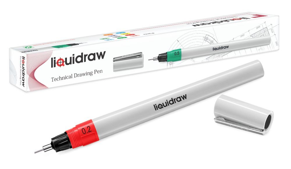 Liquidraw Technical Drawing Pens For Artists 0.2mm, Refillable