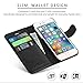 iPhone 6S Case iPhone 6 Case, SHIELDON Genuine Leather Wallet Case [Carry-all Case] Flip Case Cover with Stand Function & Credit Card Slot [Magnetic Clasp] for iPhone 6/6s, Black