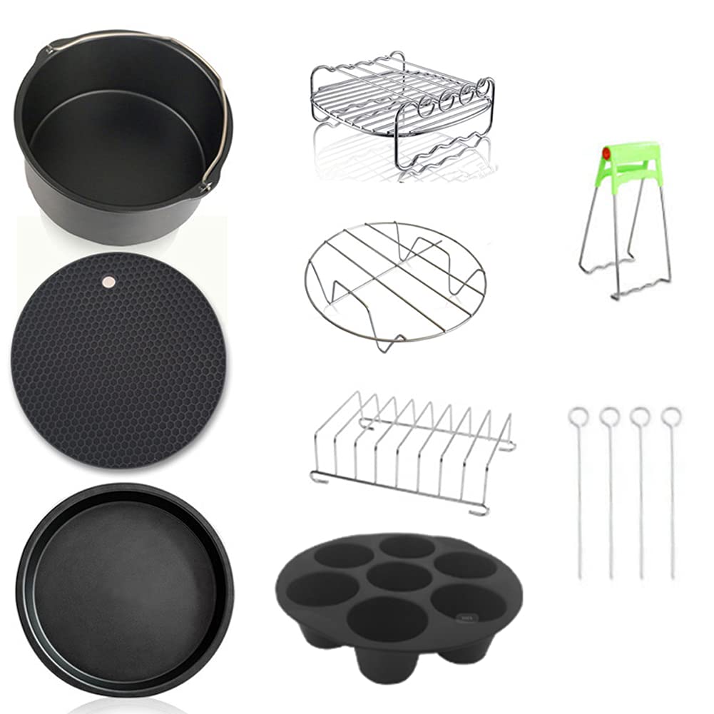 8pcs Carbon Steel Fine Quality Air Fryer Accessories Kit Professional