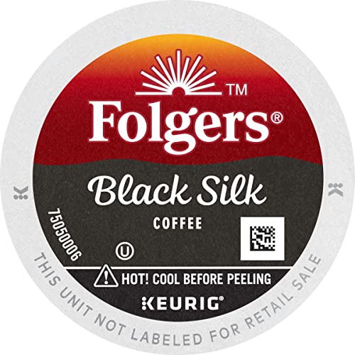 FOLGERS BLACK SILK DARK ROAST GROUND COFFEE, 32 KEURIG K-CUP PODS