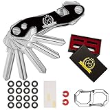 Compact Key Organizer by EmpiresKey | Smart Key Holder | B0NUS Expansion Pack That can Hold up to 12 Keys, Stickers to find The Right Key, Bottle Opener and Carabiner | G1FT Box