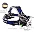 Rechargeable LED Headlamp,Hoowvii Super Bright Headlight Head Light Flashlight with Adjustable Headband Zoomable Waterproof Torches Lamp for Dog Walking Running(Single Lamp)
