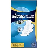 Always Infinity Size 1 Feminine Pads with Wings, Regular Absorbency, Unscented, 36 Count - Pack of 3 (108 Total Count) (Packaging May Vary)