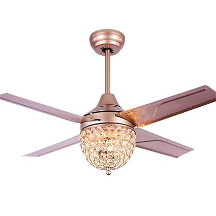 Amazon Com Classic Crystal Ceiling Fan Light Bedroom Living Room