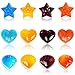 Silicone Chocolate Candy Molds, AIFUDA 4 Packs Non-stick Baking Molds Ice Cube Trays for Making Cake Muffin Cupcake Gumdrop Jelly - Heart, Star & Shell