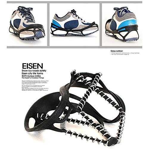 image for Pawaca 1 Pair Universal Size Walk Traction Cleats for Walking on Snow 