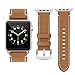 Apple Watch Band 42mm Leather, Swees iWatch Genuine Leather Bands Strap Wristband with Stainless Steel Buckle for Apple Watch Series 3, Series 2, Series 1, Sports & Edition Women Men, Vintage Brown