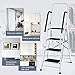 Giantex 2 in 1 Non-slip Step Ladder Folding Stool w/Anti-Slip Handrails Grip and Additional Metal Bars 4 Step Ladder for Home and Office Use 62.5''H