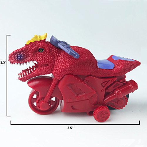 Huji Friction Powered Animal Toy Motorcycles for Kids, Party Favor Toys (6 Motorcycles)