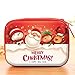 Monoche Portable Earbud Cases Santa Snowman Cartoon Cute Tinplate Change Money Square Creative Coin Headphones Storage Box Perfect for Christmas Gift for Boys and Girls (D)thumb 1