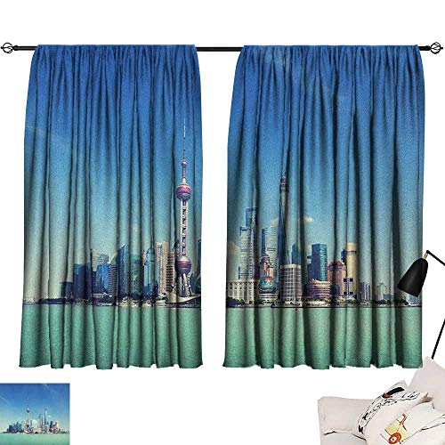 Josepsh China Cityscape Decoration Darkening Curtains Shanghai
