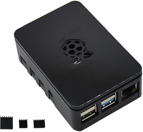 Paperllong® Caja de carcasa ABS Case Armor Shell V4 actualizada con disipadores de calor para Raspberry Pi 4B Negro/Blanco/Transparente