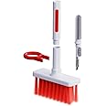 Hagibis Cleaning Soft Brush Keyboard Cleaner 5-in-1 Multi-Function Computer Cleaning Tools Kit Corner Gap Duster Keycap Puller for Bluetooth Earphones Lego Laptop Airpods Pro Camera Lens (Red)