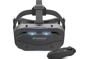 AQCTIM VR Headset VR Glasses 3D Virtual Reality Headset for iOS/Android 4.7-7.2" Smartphones 3D VR Games Glasses (Remote Cont