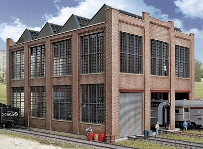 Walthers HO Scale Rail Shops Cornerstone Series Car Shop Kit 11-5/8 x 8-13/16 x 7-5/8"