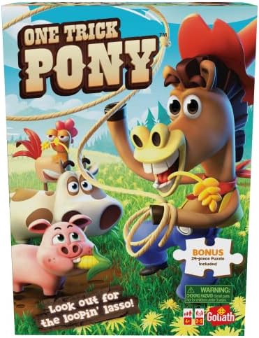 Goliath One Trick Pony Game w/ 24pc Puzzle Round Up Animals Before Goliath One Trick Pony Game w/ 24pc Puzzle Round Up Animals Before
