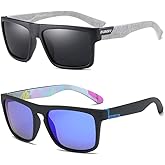 Tramean Retro Polarized Sunglasses for Men and Women Classic Vintage Square Sun Glasses UV400 Protection D918