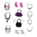 Barwa 40 Pcs Fashion Accessories Set Kids Gift Random Pick for Barbie Doll