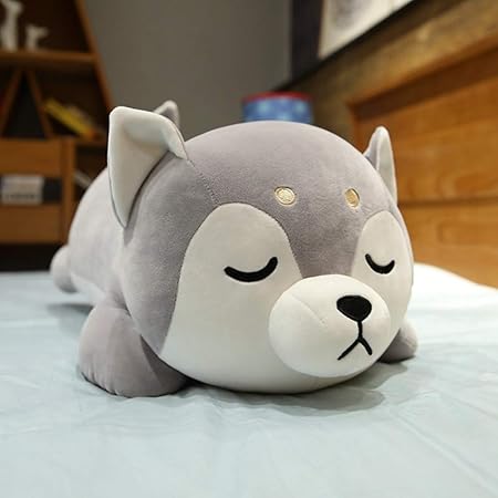 Amazon ぬいぐるみ いぬ ハスキー 75cm 抱きまくら 添い寝 寝顔 かわいい 癒し もちもち お誕生日プレゼント 子供へ 彼女彼氏へ クリスマス バレンタインデー ぬいぐるみ おもちゃ