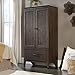 Sauder Carson Forge Armoire, Coffee Oak finish