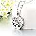 Long Way Aromatherapy Essential Oil Diffuser Necklace with 317L Stainless Steel Pendant Jewelry Gift Set