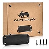 WHITE RHINO Gun Magnet Mount - Complete Kit Includes 4 Screws and Double Sided Tape Rubber Coated 35 lb Rating Magnetic Gun Holder for Truck, Car, Holster, Handgun, Rifle, Pistol, Revolver, Magazine