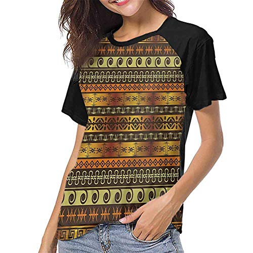Crew Neck Short Shirts,Zambia,Traditional Ceremonial S-XXL Women's Sleeve Raglan - Thumbnail 5