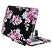 MOSISO PU Leather Case Compatible with MacBook Air 11 inch A1370 / A1465, Book Folio Protective Stand Cover Sleeve, Peony