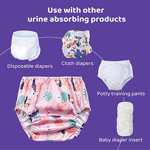 BISENKID 6 Packs Waterproof Rubber Training Pants for Toddlers Potty