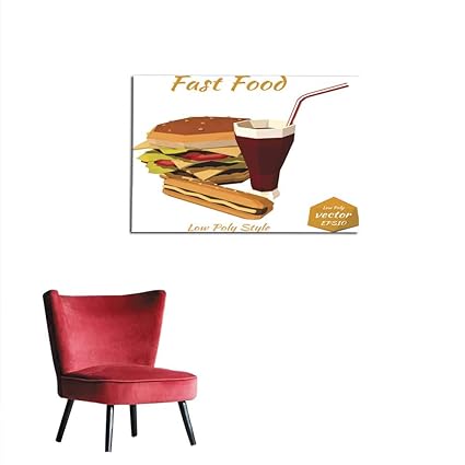 Amazon Com Photo Wall Paper Set Of Fast Food Hamburgers Hot