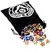 18 Complete Dice Sets (126 Dice), Metal D20, Velvet Dice Bag