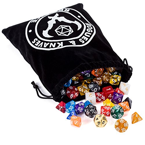 image for Rogues & Knaves 18 Complete Polyhedral Game Dice Sets (126 dice!). Ide