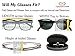 MyEyeglassCase - Large Sunglasses Case - Glasses Holder with Pouch & Cloth - Eyeglass Hard shell Medium - Extra Large frames