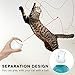 PETNF Cat Laser Toys, 3 in 1 Tumbler Interactive Cat Toys, Automatic Laser and Feather Toys for Indoor Cats Kittens Pets, USB Rechargeable Automatic Cats Chaser Toy,3 Speed Modes 3 Timer Settings