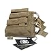 OneTigris Elastic Kangaroo Rifle and Pistol Mag Pouch for AR AK G36 9mm .40 S&W .45 ACP Magazines (Triple-Stack, Coyote Brown)
