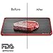VonShef Defrosting Tray with Red Silicone Border Thaws Frozen Food Faster No Electricity, No Chemicals, No Microwave, Black