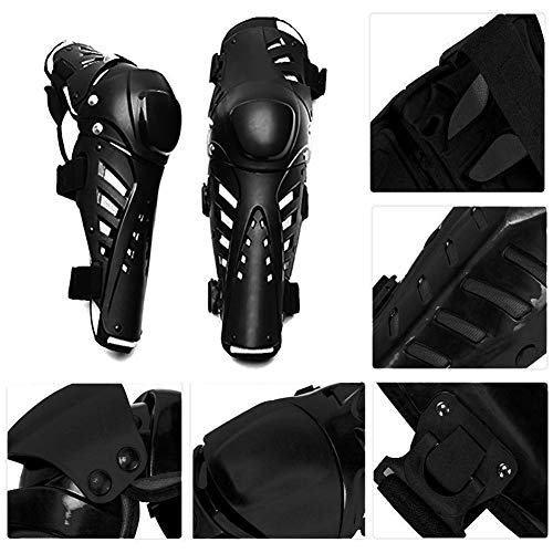 BMX Bike Knee Pads, Adult Adjustable Body Long Leg Sleeve Protective Gear Armor Pro Knee/Shin Brace Protection Crashproof Antislip for Guard Cycling and Multi Power Sports Motorcycle Mountain Racing