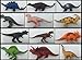 Dinosaurs Toys, Trivia Game & E-Book - 12 Large Assorted Figures - by TOOKKY