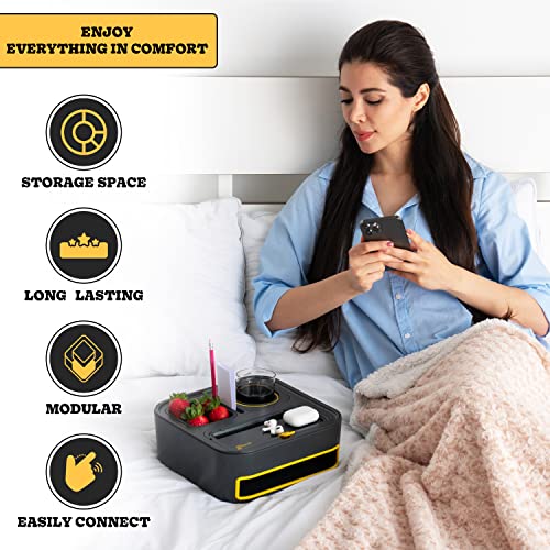 TConsole Sofa Tray, Couch Arm Table, Cup Holder, Self Balancing, Couch