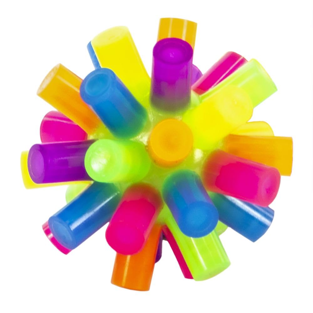 Keycraft Novelty Light Up Digit Balls 7cm Sensory Toys Stress Relief Kids (6, colour sent at random)