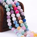 Bingcute One String 8mm Mixed Colors Wholesale Dream Fire Dragon Veins Agate Stone Beads