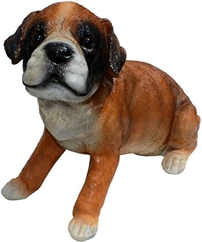 Michael Carr Designs Punch-Boxer Puppy M Outdoor Puppy Dog Figurine for Gardens, patios and lawns (80108)