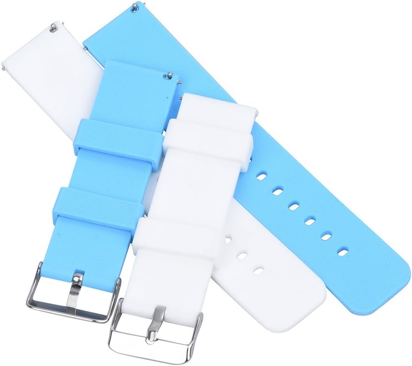 RANDON Quick Release Silicone Watch Bands Soft Rubber Watch Strap for Smartwatch,Pack of 2